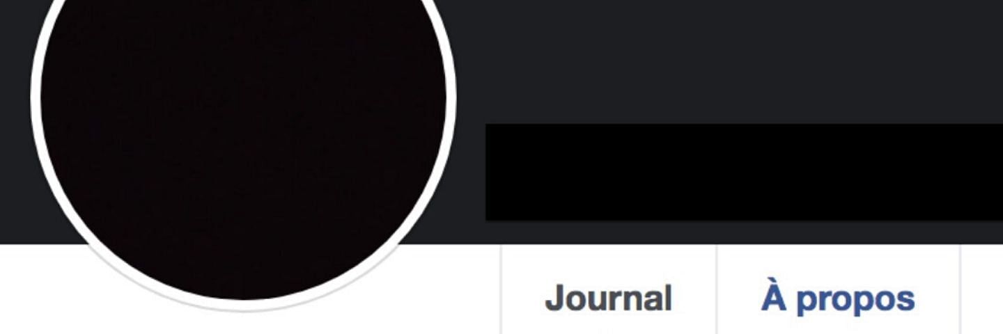 Profil facebook noir