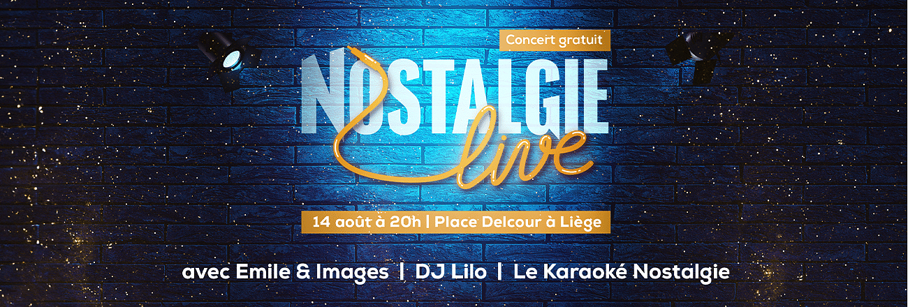 nostalgie live liège 2023 header page